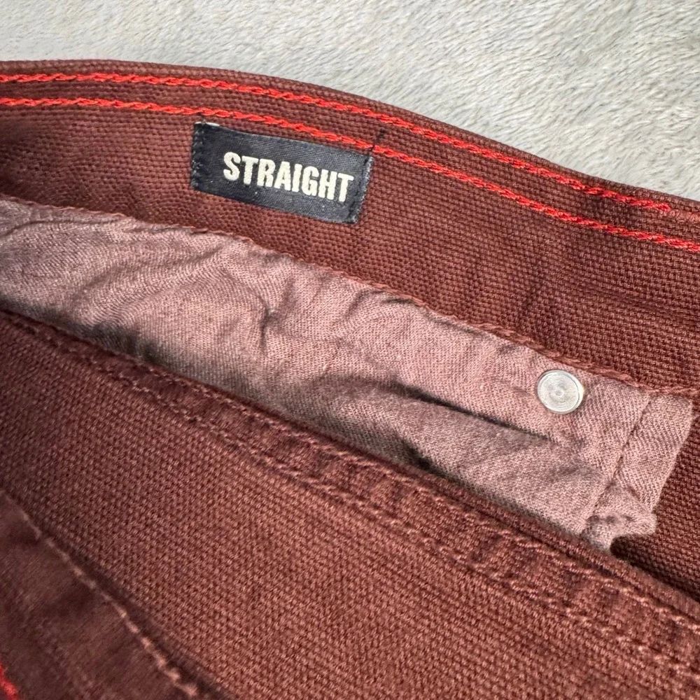 NWOT American Giant Men Roughneck Stretch Canvas Straight Leg Pants 34x34 Raisin